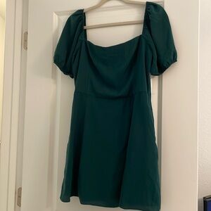 Abercrombie and Fitch emerald green dress with pockets